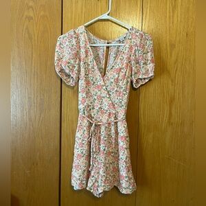 Small floral american eagle romper